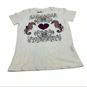 Grail Girls Size Small White Top. Made in USA New No Tags